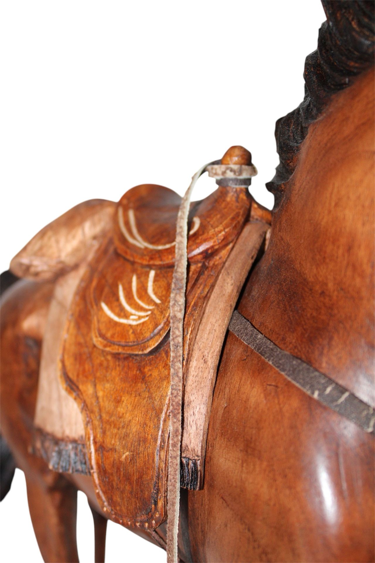 Cheval avec Selle en Bois Amovible
