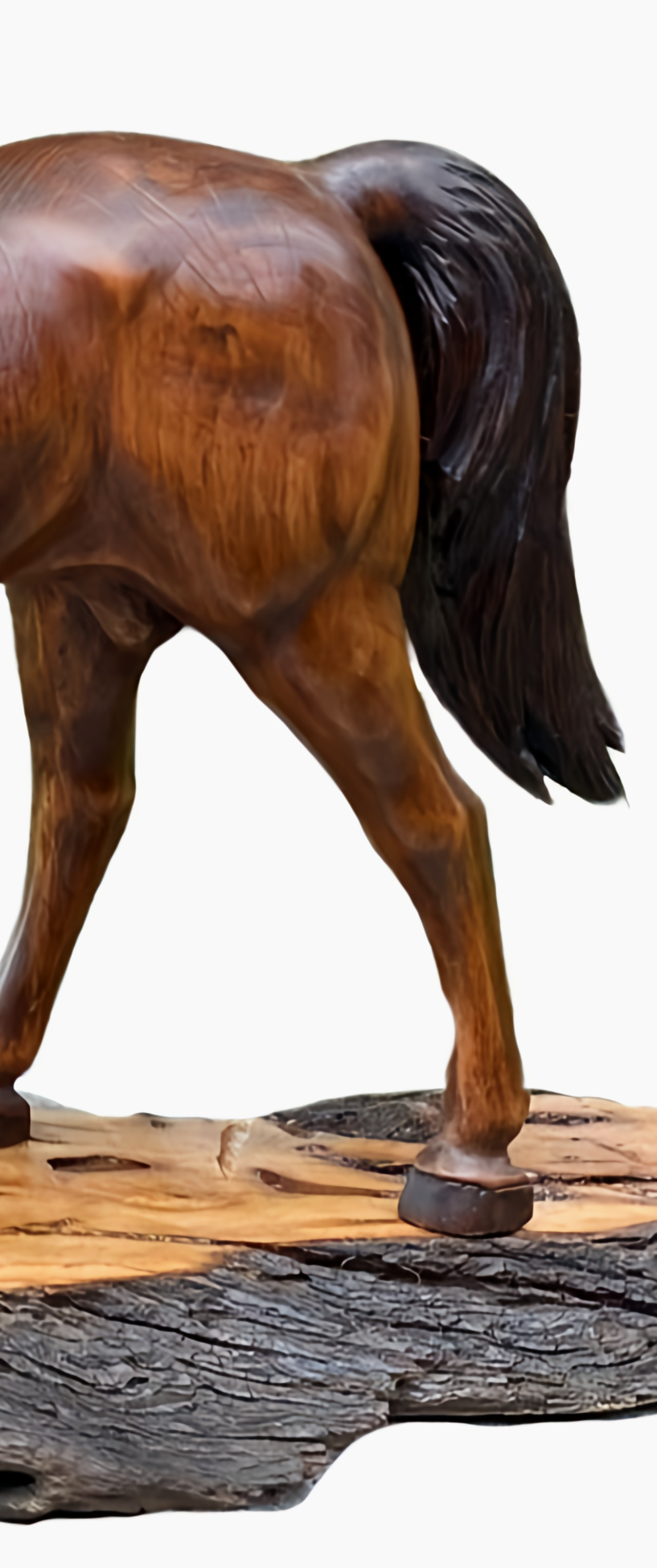 Cheval sur pied Base en Bois Rustique