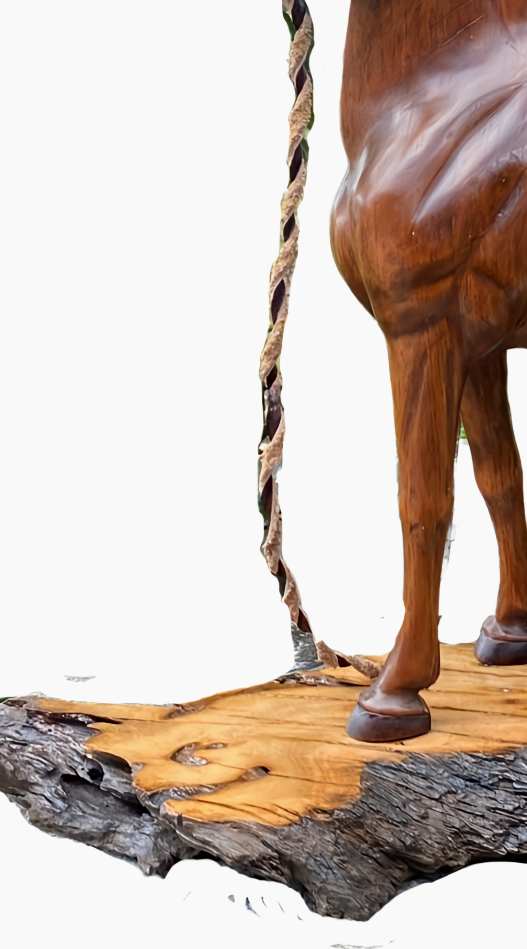 Cheval sur pied Base en Bois Rustique