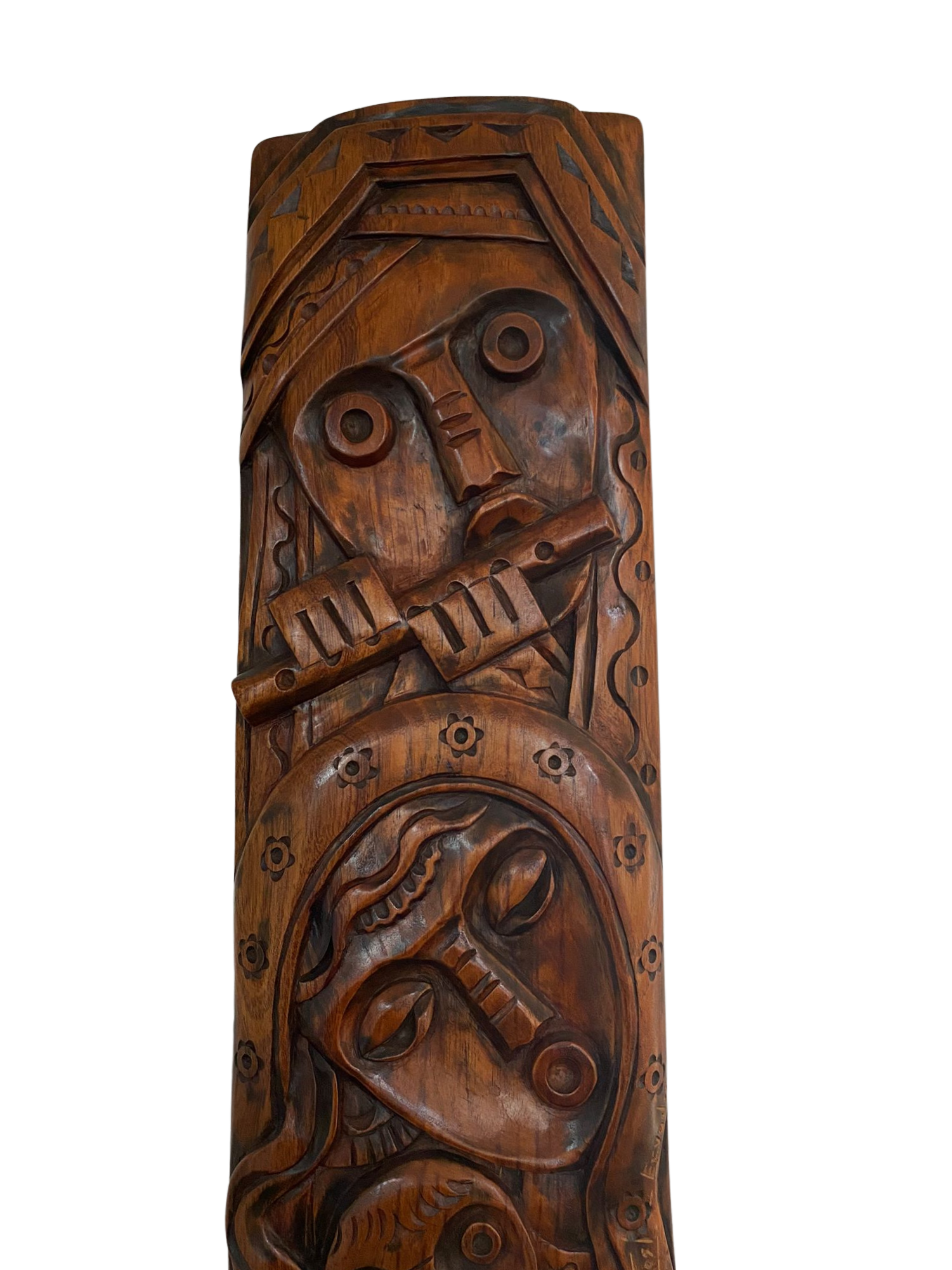 Femme avec Flûte Murale