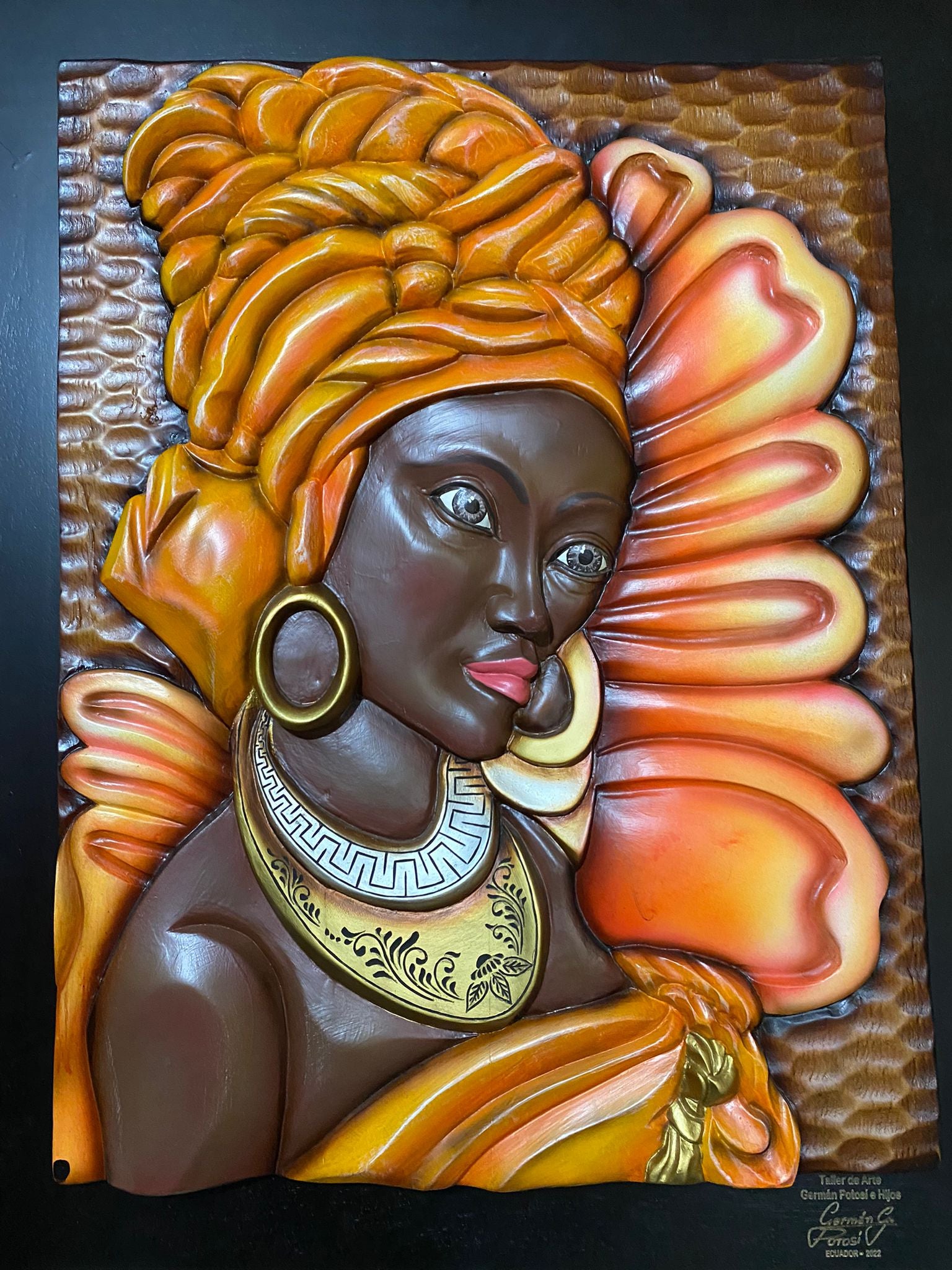 Femme Noire Traditionnelle de l'Équateur
