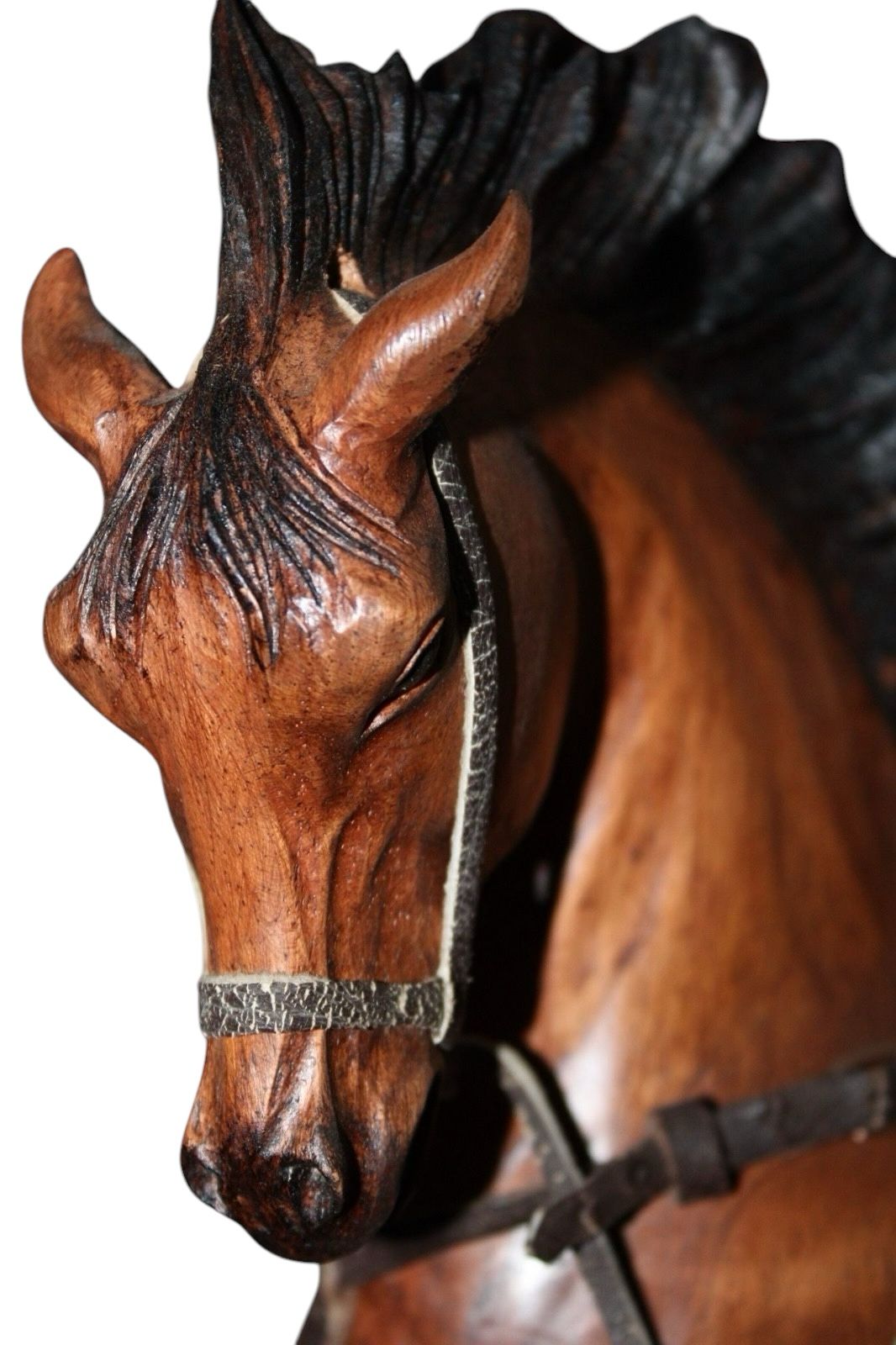 Cheval avec Selle en Bois Amovible