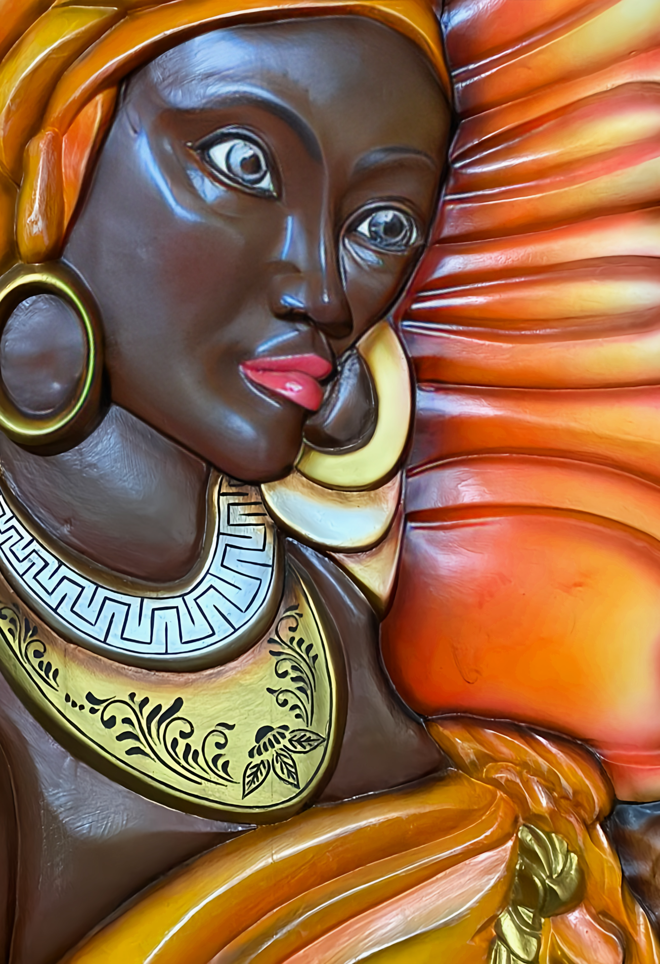 Femme Noire Traditionnelle de l'Équateur